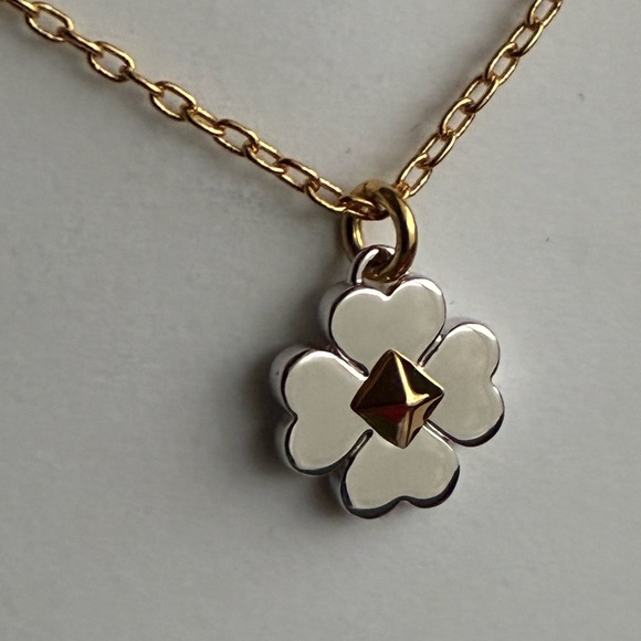 Kate Spade Necklace,Kate Spade Gold and Silver Floral Necklace - Picture 4 of 8